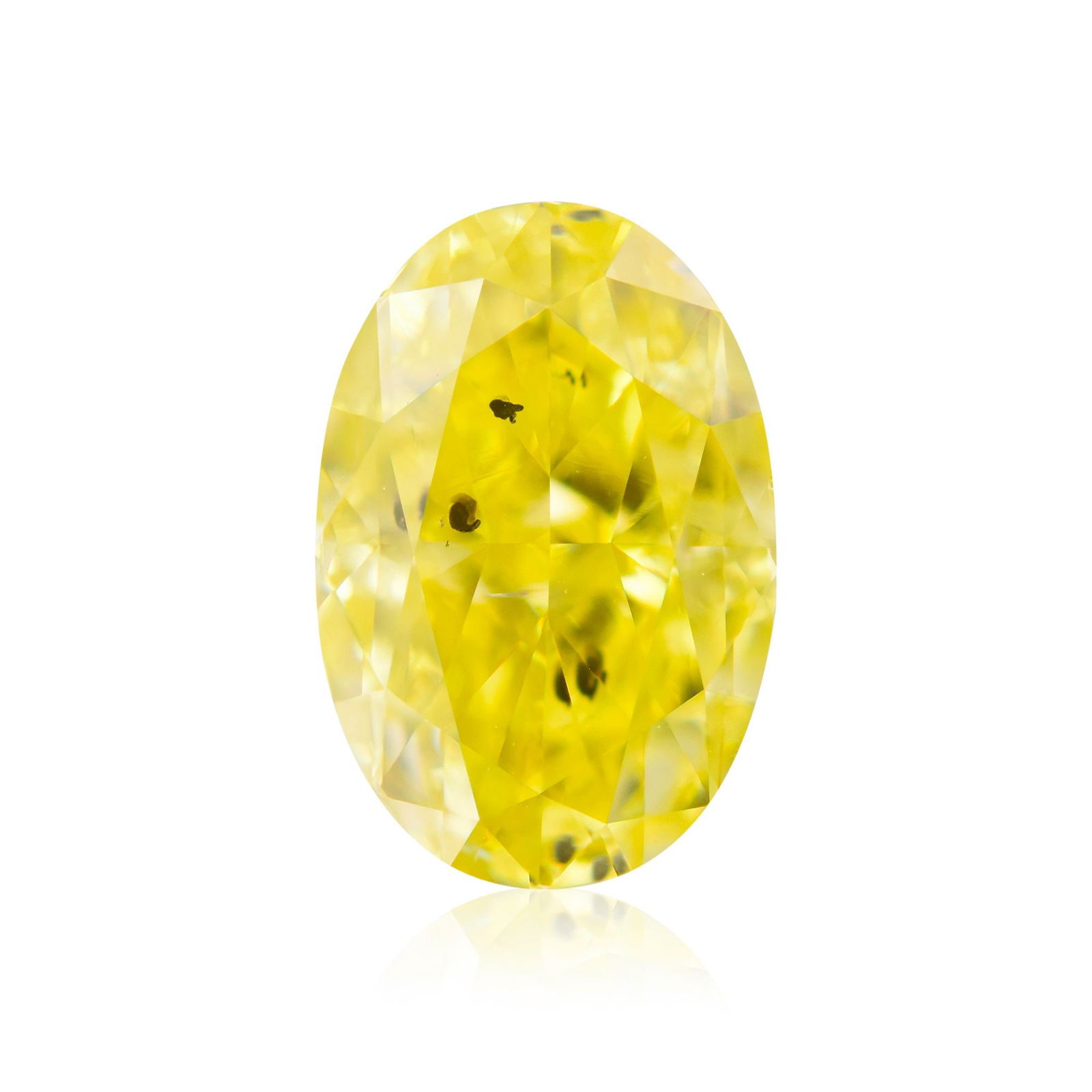 Loose Diamond - OVAL 1.18ct Fancy Vivid Yellow I1: Loose Diamond - OVAL 1.18ct Fancy Vivid Yellow I1 Source: Natural Shape: OVAL Carats: 1.18 Color: Fancy Vivid Yellow Certification: GIA Video: