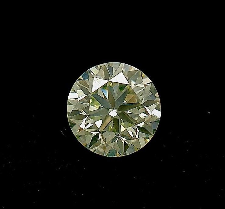 Loose Diamond - ROUND 1.0ct Fancy Light Yellow Green VS2: Loose Diamond - ROUND 1.0ct Fancy Light Yellow Green VS2 Source: Natural Shape: ROUND Carats: 1.0 Color: Fancy Light Yellow Green Certification: GIA The Diamond Depot Guarantee: All items in this auct
