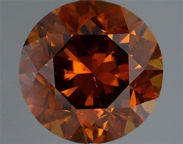 Loose Diamond - ROUND 2.02ct Fancy Deep Brown Orange I2: Loose Diamond - ROUND 2.02ct Fancy Deep Brown Orange I2 Source: Natural Shape: ROUND Carats: 2.02 Color: Fancy Deep Brown Orange Certification: GIA Video: