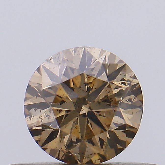 Loose Diamond - ROUND 0.37ct Fancy Brown SI2: Loose Diamond - ROUND 0.37ct Fancy Brown SI2 Source: Natural Shape: ROUND Carats: 0.37 Color: Fancy Brown Certification: NONE Video: