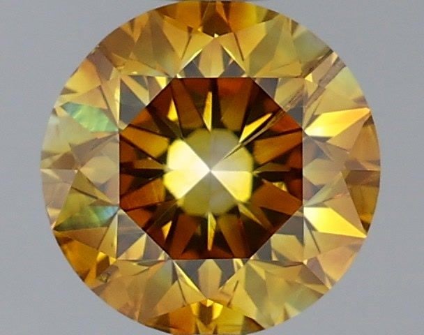 Loose Diamond - ROUND 1.03ct Fancy Deep Brownish Orangey Yellow I1: Loose Diamond - ROUND 1.03ct Fancy Deep Brownish Orangey Yellow I1 Source: Natural Shape: ROUND Carats: 1.03 Color: Fancy Deep Brownish Orangey Yellow Certification: GIA Video: