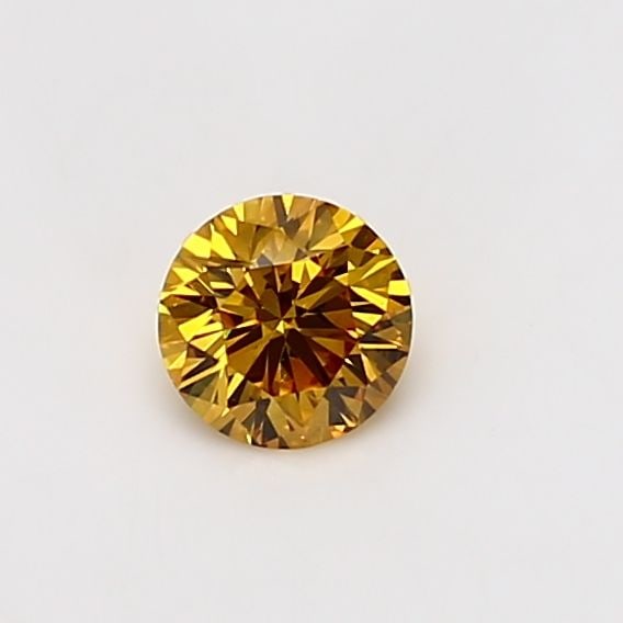 Loose Diamond - ROUND 0.34ct Fancy Vivid Orange Yellow VS2: Loose Diamond - ROUND 0.34ct Fancy Vivid Orange Yellow VS2 Source: Natural Shape: ROUND Carats: 0.34 Color: Fancy Vivid Orange Yellow Certification: GIA Video: