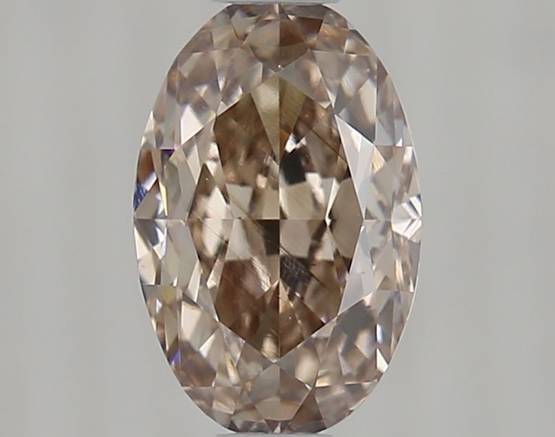 Loose Diamond - OVAL 0.77ct Fancy Light Yellowish Brown VS2: Loose Diamond - OVAL 0.77ct Fancy Light Yellowish Brown VS2 Source: Natural Shape: OVAL Carats: 0.77 Color: Fancy Light Yellowish Brown Certification: NONE Video:
