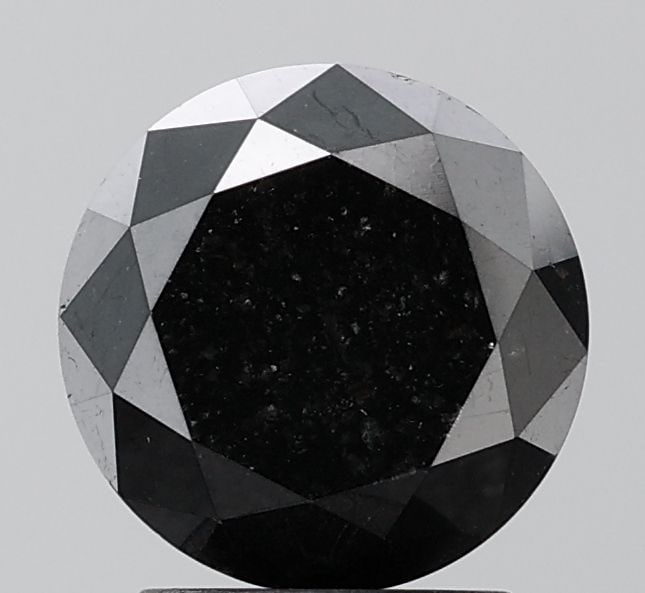 Loose Diamond - ROUND 2.82ct Fancy Black VVS2: Loose Diamond - ROUND 2.82ct Fancy Black VVS2 Source: Natural Shape: ROUND Carats: 2.82 Color: Fancy Black Certification: NONE Video: