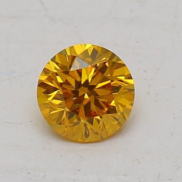 Loose Diamond - ROUND 0.19ct Orangey Yellow: Loose Diamond - ROUND 0.19ct Orangey Yellow Source: Natural Shape: ROUND Carats: 0.19 Color: Orangey Yellow Certification: GIA Video: