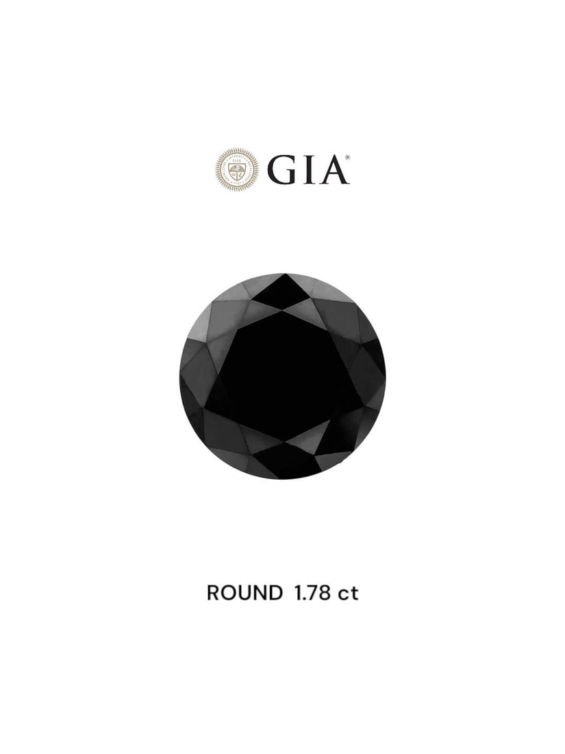 Loose Diamond - ROUND 1.78ct Black: Loose Diamond - ROUND 1.78ct Black Source: Natural Shape: ROUND Carats: 1.78 Color: Black Certification: IGI Video: