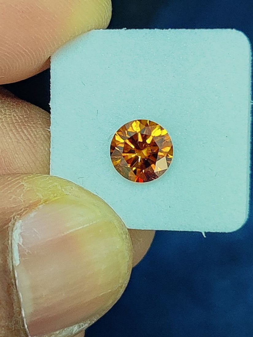 Loose Diamond - ROUND 1.02ct Fancy Deep Orange Brown SI1 (1 of 1)
