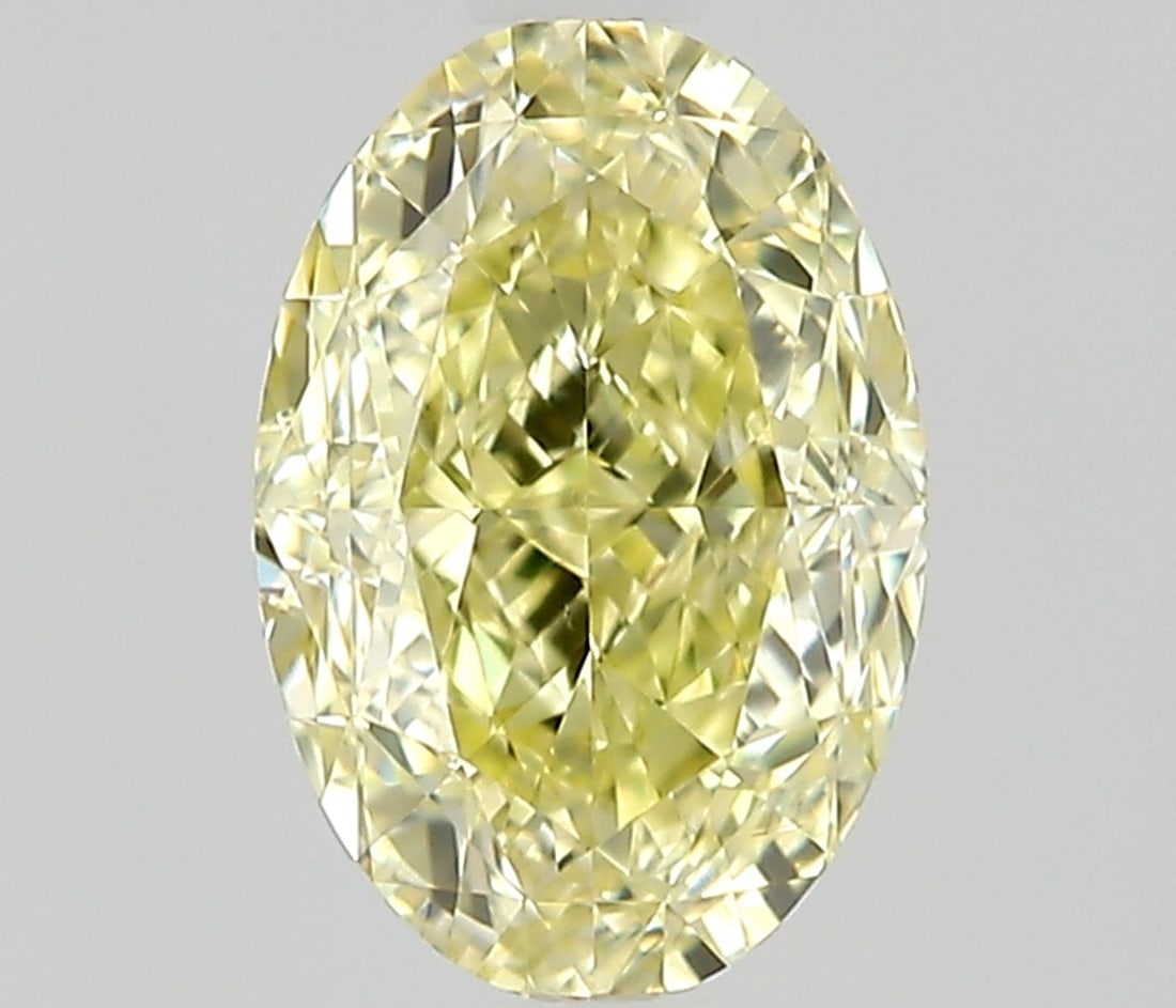 Loose Diamond - OVAL 0.61ct Fancy Light Yellow VS1: Loose Diamond - OVAL 0.61ct Fancy Light Yellow VS1 Source: Natural Shape: OVAL Carats: 0.61 Color: Fancy Light Yellow Certification: GIA Video: