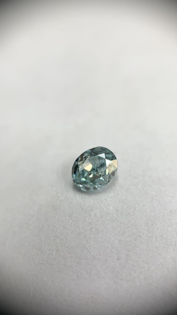Loose Diamond - OVAL 0.18ct Fancy Intense Blue Green SI1 (1 of 1)