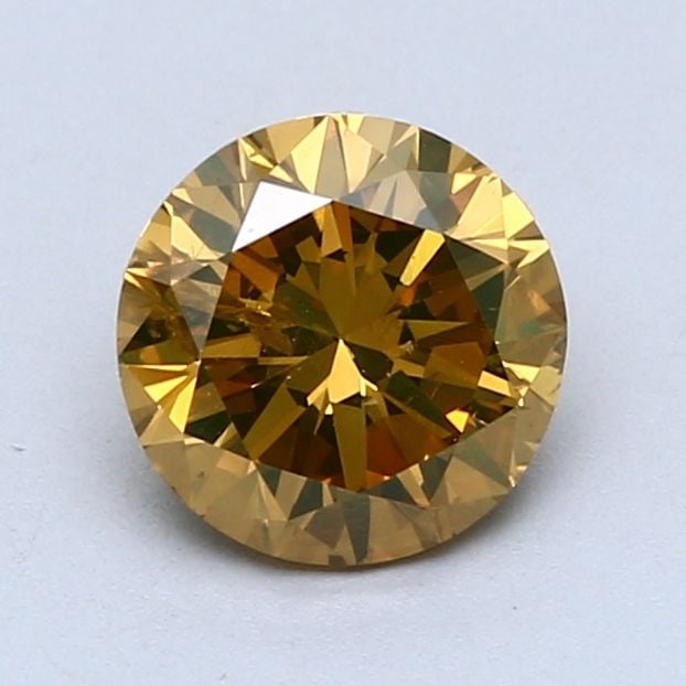 Loose Diamond - ROUND 1.24ct Fancy Deep Orangey Yellow I1: Loose Diamond - ROUND 1.24ct Fancy Deep Orangey Yellow I1 Source: Natural Shape: ROUND Carats: 1.24 Color: Fancy Deep Orangey Yellow Certification: GIA Video: