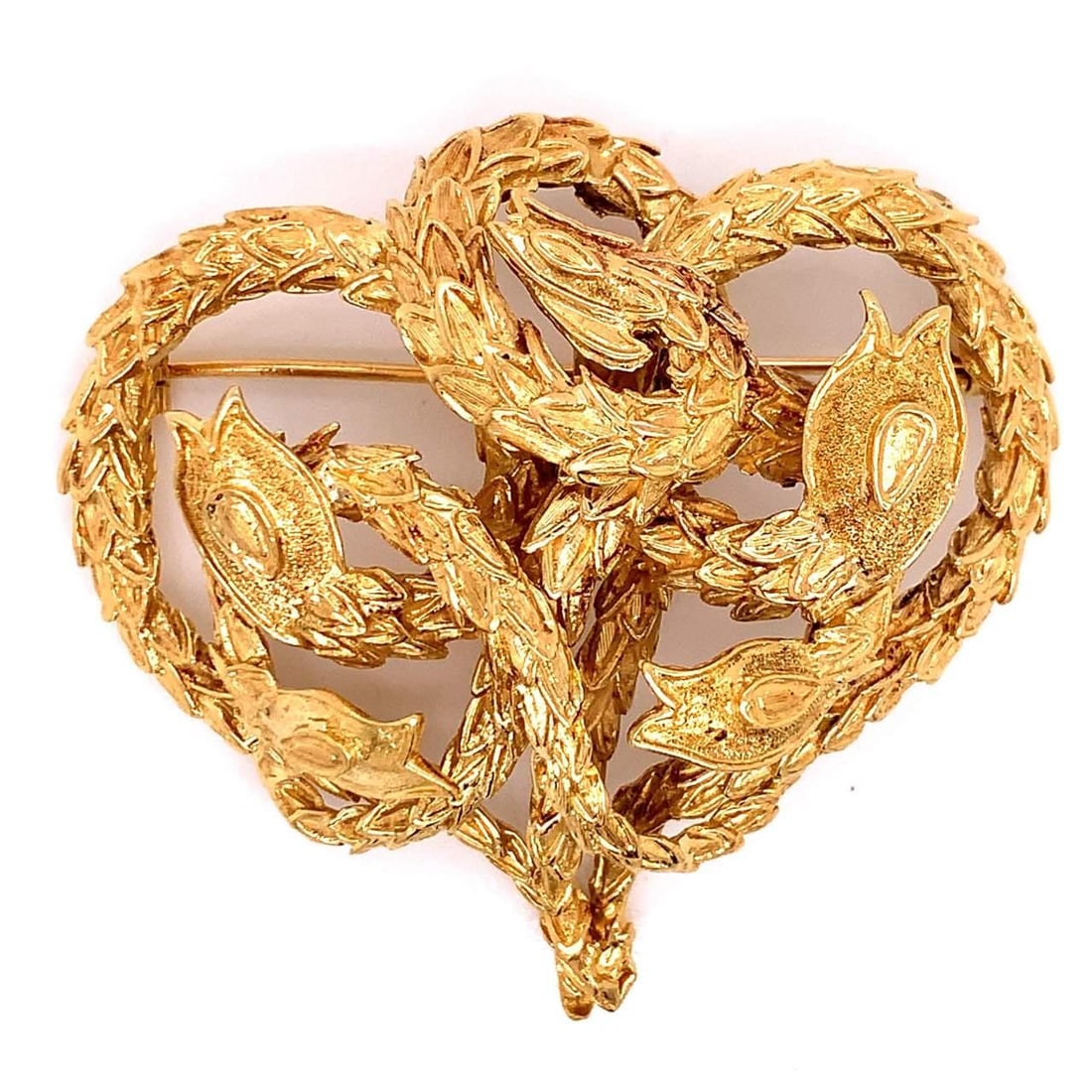 Lalaounis 18K Yellow Gold Signed Brooch 2.5 Inches 54.9g: Lalaounis 18K Yellow Gold Signed Brooch 2.5 Inches 54.9g This exquisite Lalaounis brooch is crafted from 18K yellow gold, showcasing a stunning design that adds elegance to any outfit. Weighing 54.9 g