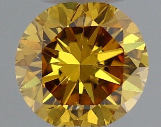 Loose Diamond - ROUND 0.22ct Fancy Deep Orangey Yellow: Loose Diamond - ROUND 0.22ct Fancy Deep Orangey Yellow Source: Natural Shape: ROUND Carats: 0.22 Color: Fancy Deep Orangey Yellow Certification: GIA Video: