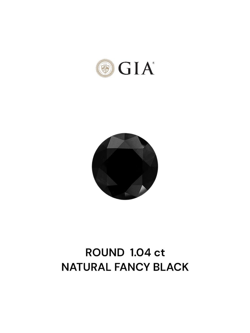 Loose Diamond - ROUND 1.04ct Fancy Black VVS2: Loose Diamond - ROUND 1.04ct Fancy Black VVS2 Source: Natural Shape: ROUND Carats: 1.04 Color: Fancy Black Certification: GIA Video:
