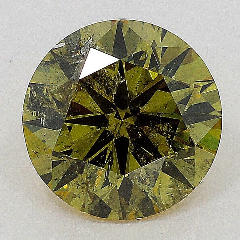Loose Diamond - ROUND 0.72ct Fancy Dark Gray Greenish Yellow: Loose Diamond - ROUND 0.72ct Fancy Dark Gray Greenish Yellow Source: Natural Shape: ROUND Carats: 0.72 Color: Fancy Dark Gray Greenish Yellow Certification: GIA The Diamond Depot Guarantee: All items