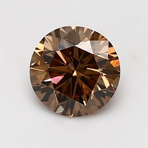 Loose Diamond - ROUND 1.21ct Fancy Orange Brown VS2: Loose Diamond - ROUND 1.21ct Fancy Orange Brown VS2 Source: Natural Shape: ROUND Carats: 1.21 Color: Fancy Orange Brown Certification: GIA Video: