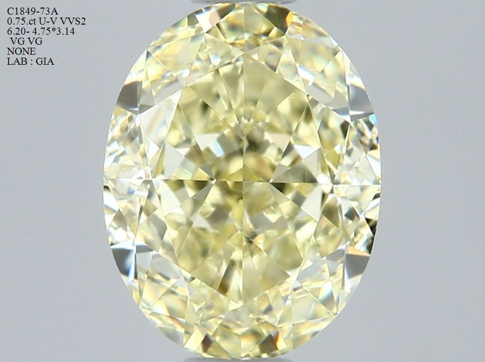 Loose Diamond - OVAL 0.75ct U-V VVS2: Loose Diamond - OVAL 0.75ct U-V VVS2 Source: Natural Shape: OVAL Carats: 0.75 Color: U-V Certification: GIA Video: