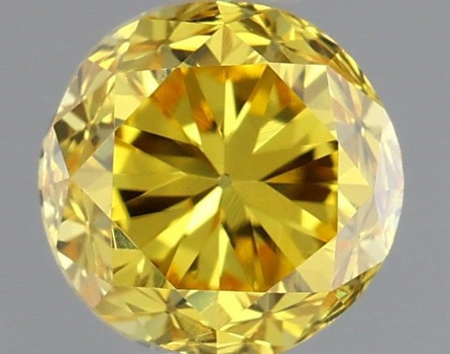 Loose Diamond - ROUND 0.53ct Fancy Vivid Orangey Yellow: Loose Diamond - ROUND 0.53ct Fancy Vivid Orangey Yellow Source: Natural Shape: ROUND Carats: 0.53 Color: Fancy Vivid Orangey Yellow Certification: GIA Video: