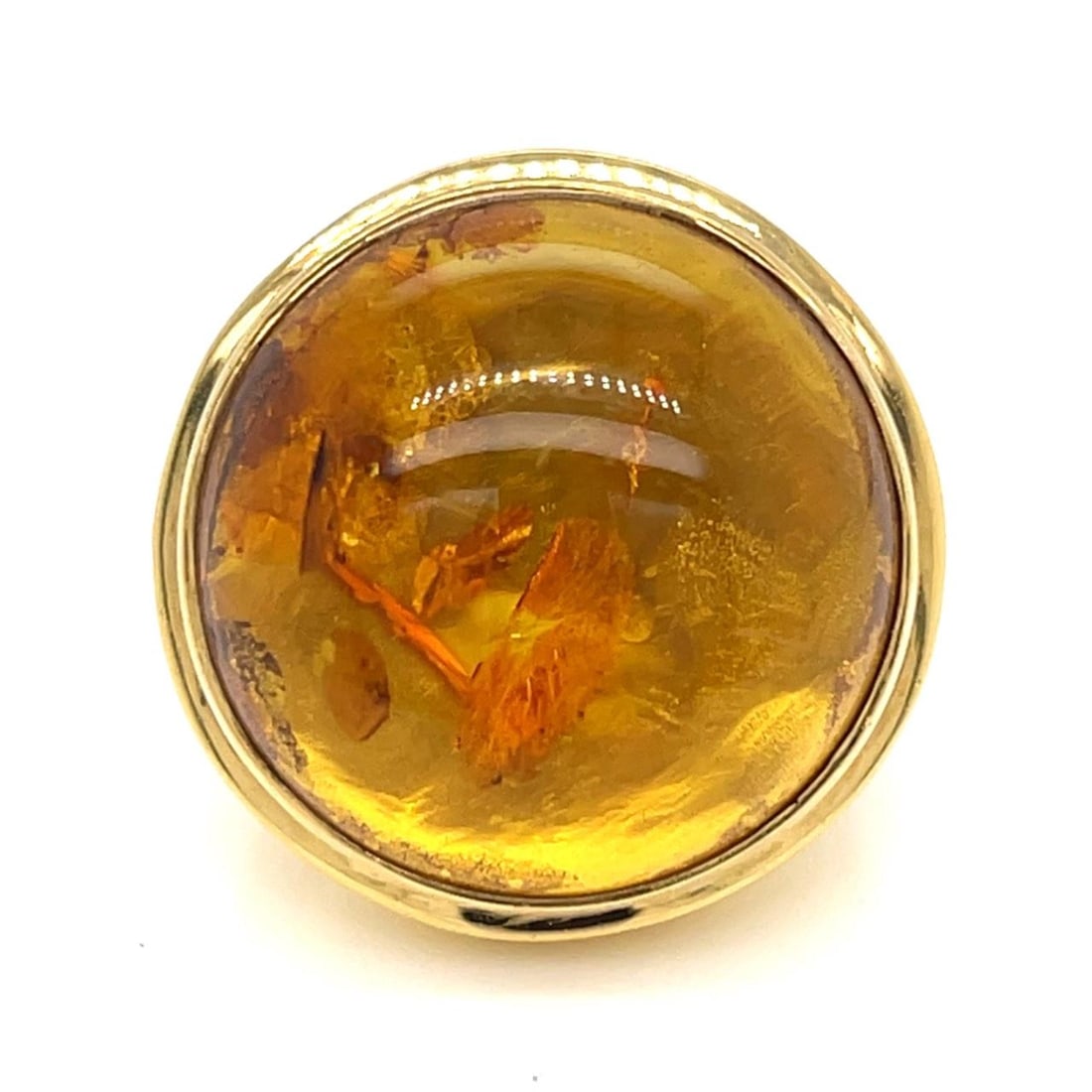Amber Statement Ring Crafted in 18K Yellow Gold (1 of 4)