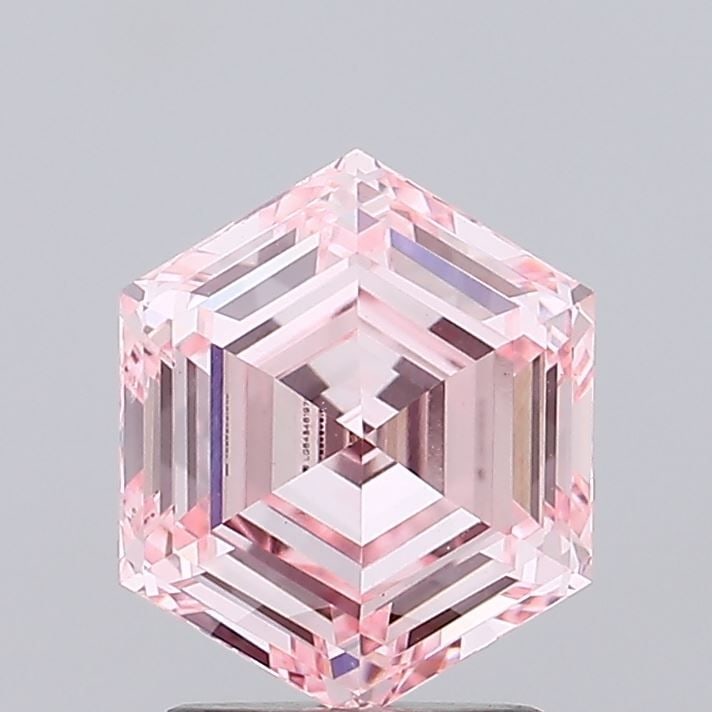 Loose Diamond - HEXAGONAL 2.01ct Fancy Intense Pink VS1: Loose Diamond - HEXAGONAL 2.01ct Fancy Intense Pink VS1 Source: This is a real non-mined Diamond that has been grown in a lab Shape: HEXAGONAL Carats: 2.01 Color: Fancy Intense Pink Certification: IGI