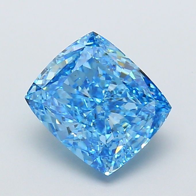 Loose Diamond - CUSHION MODIFIED 2.82ct Fancy Vivid Blue VS2: Loose Diamond - CUSHION MODIFIED 2.82ct Fancy Vivid Blue VS2 Source: This is a real non-mined Diamond that has been grown in a lab Shape: CUSHION MODIFIED Carats: 2.82 Color: Fancy Vivid Blue Certific