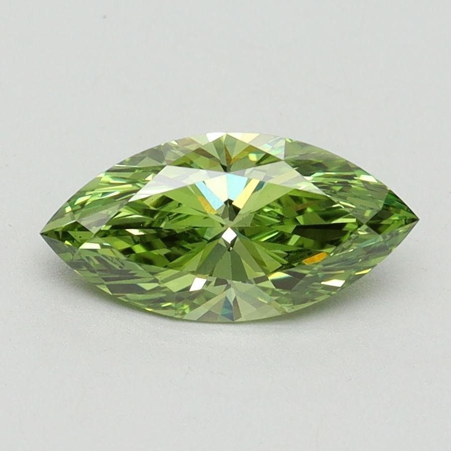 Loose Diamond - MARQUISE 1.0ct Fancy Vivid Green VS1: Loose Diamond - MARQUISE 1.0ct Fancy Vivid Green VS1 Source: This is a real non-mined Diamond that has been grown in a lab Shape: MARQUISE Carats: 1.0 Color: Fancy Vivid Green Certification: IGI Video