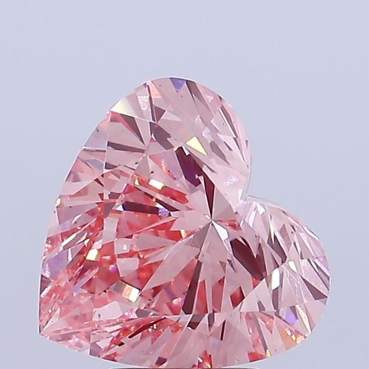 Loose Diamond - HEART 4.01ct Fancy Vivid Pink VS1: Loose Diamond - HEART 4.01ct Fancy Vivid Pink VS1 Source: This is a real non-mined Diamond that has been grown in a lab Shape: HEART Carats: 4.01 Color: Fancy Vivid Pink Certification: IGI Video: