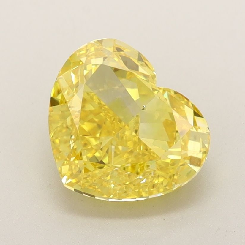 Loose Diamond - HEART 2.07ct Fancy Vivid Yellow VS2: Loose Diamond - HEART 2.07ct Fancy Vivid Yellow VS2 Source: This is a real non-mined Diamond that has been grown in a lab Shape: HEART Carats: 2.07 Color: Fancy Vivid Yellow Certification: IGI Video:
