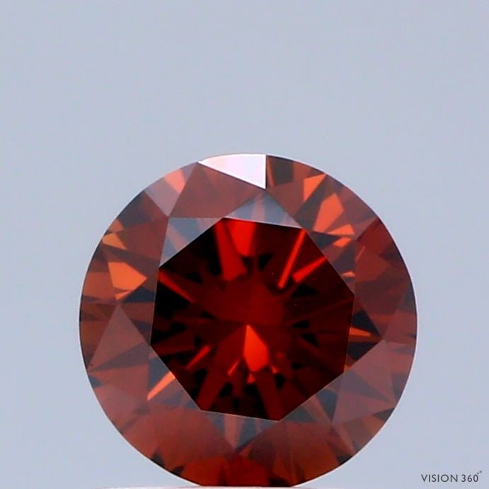 Loose Diamond - ROUND 0.66ct Fancy Deep Orange VS1: Loose Diamond - ROUND 0.66ct Fancy Deep Orange VS1 Source: This is a real non-mined Diamond that has been grown in a lab Shape: ROUND Carats: 0.66 Color: Fancy Deep Orange Certification: IGI Video: