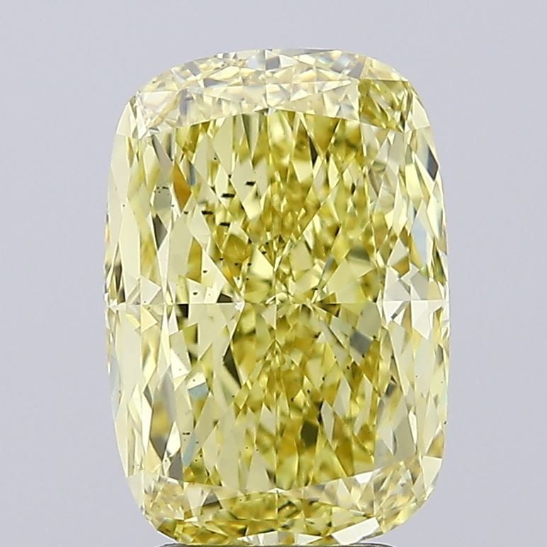 Loose Diamond - CUSHION MODIFIED 3.26ct Fancy Intense Yellow VS2: Loose Diamond - CUSHION MODIFIED 3.26ct Fancy Intense Yellow VS2 Source: This is a real non-mined Diamond that has been grown in a lab Shape: CUSHION MODIFIED Carats: 3.26 Color: Fancy Intense Yellow