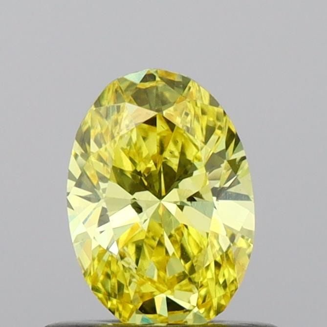 Loose Diamond - OVAL 0.51ct Fancy Vivid Yellow VS2: Loose Diamond - OVAL 0.51ct Fancy Vivid Yellow VS2 Source: This is a real non-mined Diamond that has been grown in a lab Shape: OVAL Carats: 0.51 Color: Fancy Vivid Yellow Certification: IGI Video: