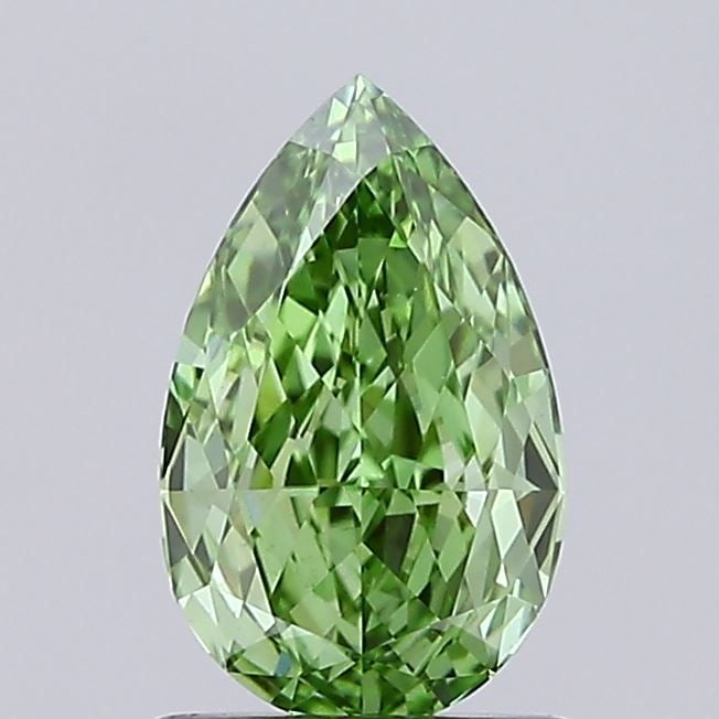 Loose Diamond - PEAR 1.14ct Fancy Vivid Green VS1: Loose Diamond - PEAR 1.14ct Fancy Vivid Green VS1 Source: This is a real non-mined Diamond that has been grown in a lab Shape: PEAR Carats: 1.14 Color: Fancy Vivid Green Certification: IGI Video: