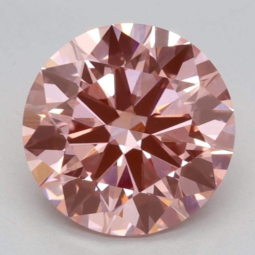 Ideal Loose Diamond - ROUND 2.5ct Fancy Vivid Pink VS1: Ideal Loose Diamond - ROUND 2.5ct Fancy Vivid Pink VS1 Source: This is a real non-mined Diamond that has been grown in a lab Shape: ROUND Carats: 2.5 Color: Fancy Vivid Pink Certification: IGI Video: