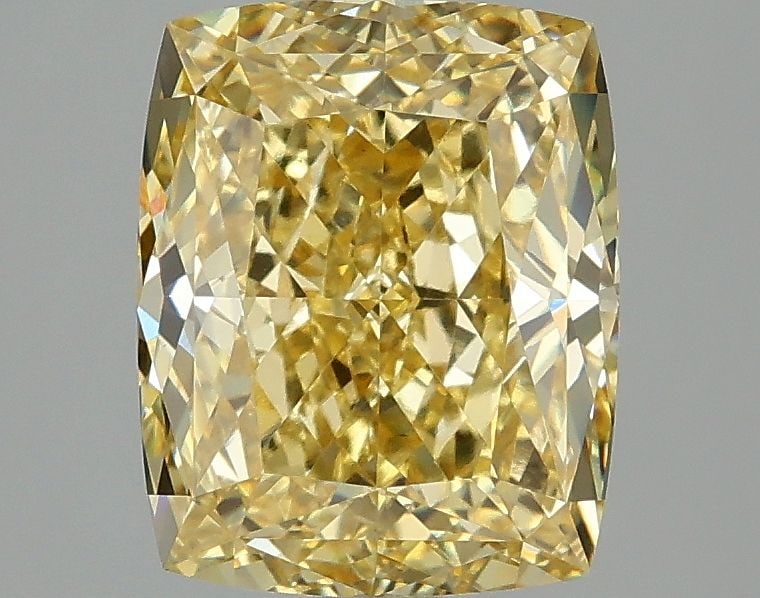 Loose Diamond - CUSHION MODIFIED 3.04ct Fancy Vivid Yellow VS1: Loose Diamond - CUSHION MODIFIED 3.04ct Fancy Vivid Yellow VS1 Source: This is a real non-mined Diamond that has been grown in a lab Shape: CUSHION MODIFIED Carats: 3.04 Color: Fancy Vivid Yellow Cert
