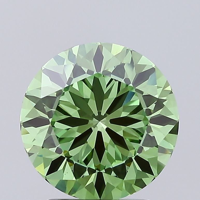 Loose Diamond - ROUND 2.53ct Fancy Vivid Green VS1: Loose Diamond - ROUND 2.53ct Fancy Vivid Green VS1 Source: This is a real non-mined Diamond that has been grown in a lab Shape: ROUND Carats: 2.53 Color: Fancy Vivid Green Certification: IGI Video:
