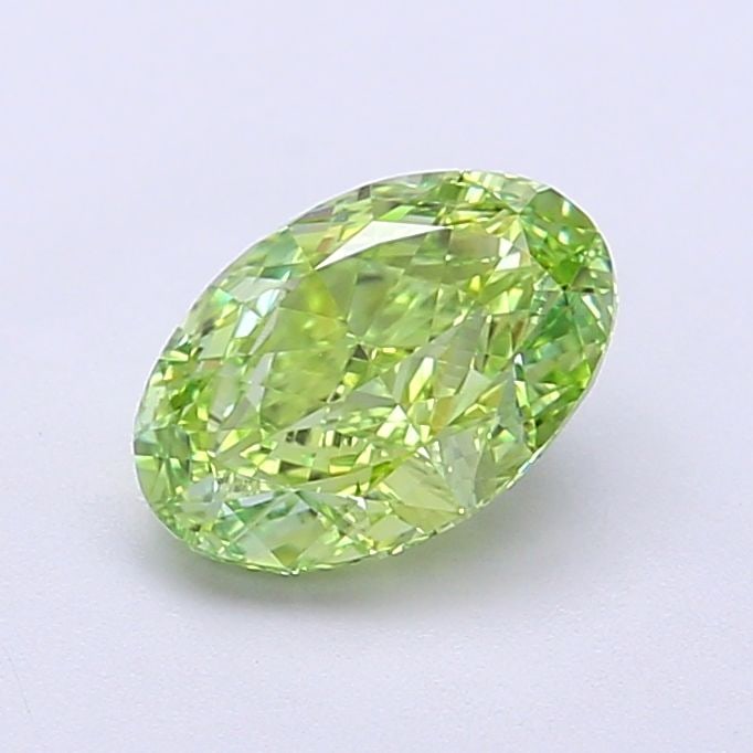 Loose Diamond - OVAL 1.27ct Fancy Vivid Green VS1: Loose Diamond - OVAL 1.27ct Fancy Vivid Green VS1 Source: This is a real non-mined Diamond that has been grown in a lab Shape: OVAL Carats: 1.27 Color: Fancy Vivid Green Certification: IGI Video: