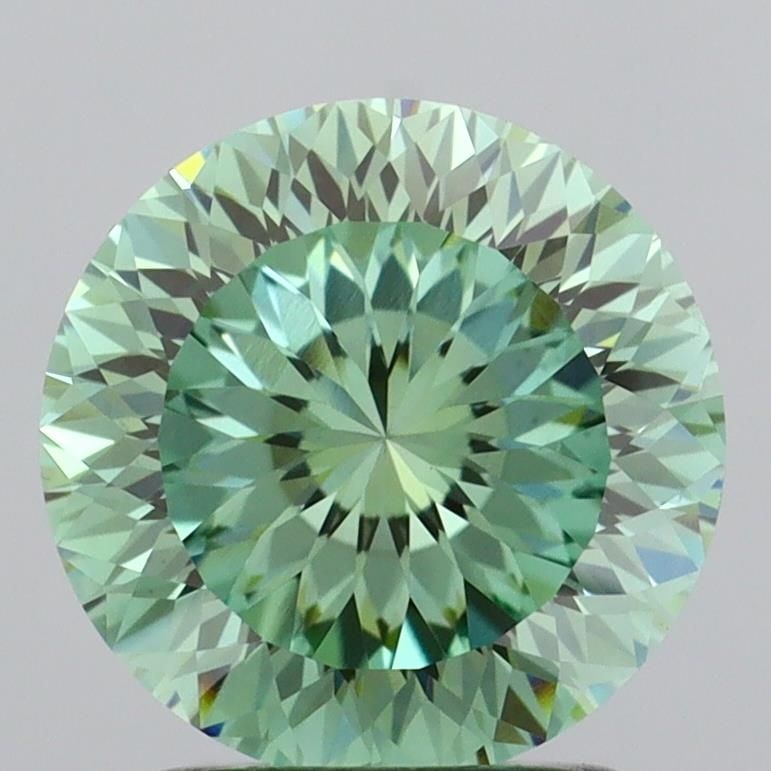 Loose Diamond - ROUND 2.06ct Fancy Intense Green VVS2: Loose Diamond - ROUND 2.06ct Fancy Intense Green VVS2 Source: This is a real non-mined Diamond that has been grown in a lab Shape: ROUND Carats: 2.06 Color: Fancy Intense Green Certification: IGI Vide