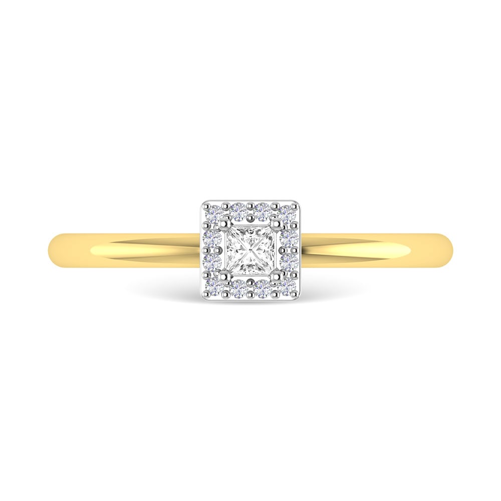 Diamond 1/6 Ct.Tw. Promise Ring in 14K Two Tone Gold (1 of 4)
