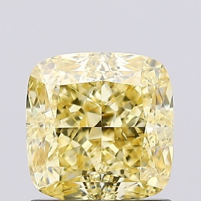 Loose Diamond - CUSHION MODIFIED 1.18ct Fancy Intense Yellow VS1: Loose Diamond - CUSHION MODIFIED 1.18ct Fancy Intense Yellow VS1 Source: This is a real non-mined Diamond that has been grown in a lab Shape: CUSHION MODIFIED Carats: 1.18 Color: Fancy Intense Yellow