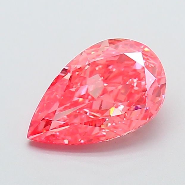 Loose Diamond - PEAR 2.57ct Fancy Vivid Pink VVS2: Loose Diamond - PEAR 2.57ct Fancy Vivid Pink VVS2 Source: This is a real non-mined Diamond that has been grown in a lab Shape: PEAR Carats: 2.57 Color: Fancy Vivid Pink Certification: IGI Video: