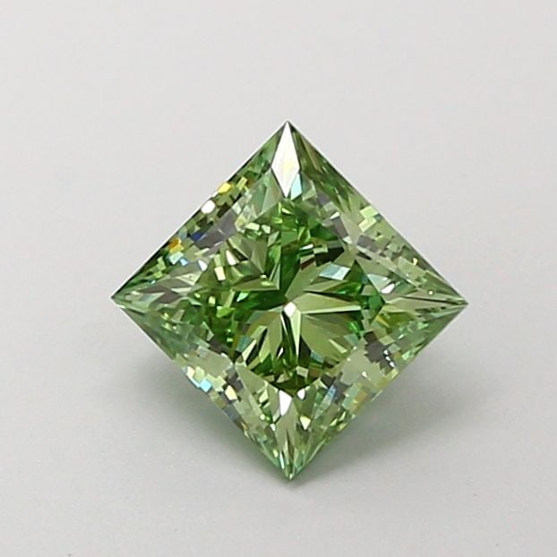 Loose Diamond - PRINCESS 1.01ct Fancy Vivid Green VS1: Loose Diamond - PRINCESS 1.01ct Fancy Vivid Green VS1 Source: This is a real non-mined Diamond that has been grown in a lab Shape: PRINCESS Carats: 1.01 Color: Fancy Vivid Green Certification: IGI