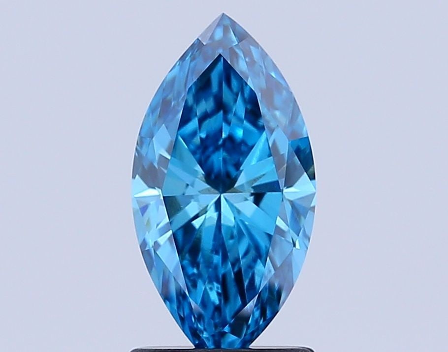 Loose Diamond - MARQUISE 1.49ct Fancy Vivid Blue VS1: Loose Diamond - MARQUISE 1.49ct Fancy Vivid Blue VS1 Source: This is a real non-mined Diamond that has been grown in a lab Shape: MARQUISE Carats: 1.49 Color: Fancy Vivid Blue Certification: IGI Video