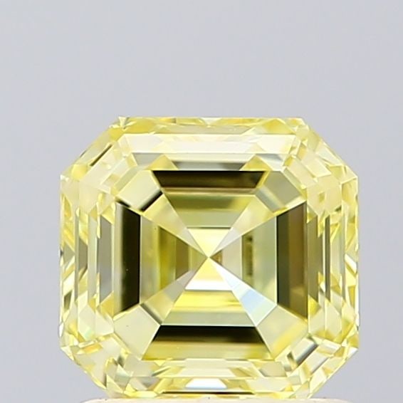 Loose Diamond - SQUARE EMERALD 1.04ct Fancy Yellow VVS2: Loose Diamond - SQUARE EMERALD 1.04ct Fancy Yellow VVS2 Source: This is a real non-mined Diamond that has been grown in a lab Shape: SQUARE EMERALD Carats: 1.04 Color: Fancy Yellow Certification: IGI