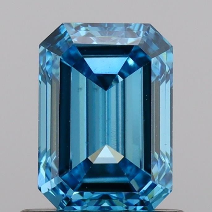 Loose Diamond - EMERALD 0.99ct Fancy Vivid Blue VS1 (1 of 1)