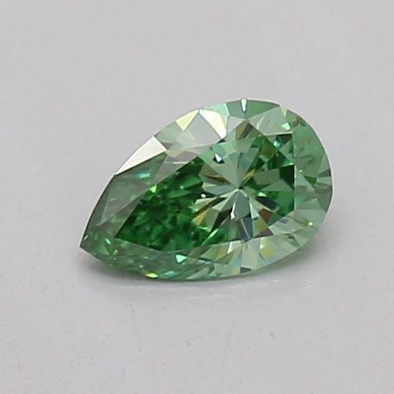 Loose Diamond - PEAR 0.19ct Fancy Vivid Green VS2: Loose Diamond - PEAR 0.19ct Fancy Vivid Green VS2 Source: This is a real non-mined Diamond that has been grown in a lab Shape: PEAR Carats: 0.19 Color: Fancy Vivid Green Certification: IGI The Diamond