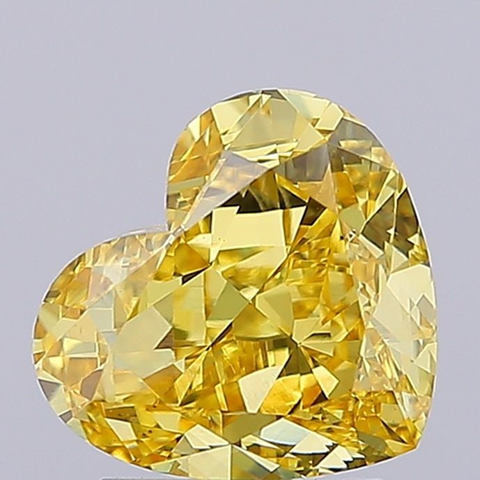 Loose Diamond - HEART 2.95ct Fancy Vivid Yellow VS1: Loose Diamond - HEART 2.95ct Fancy Vivid Yellow VS1 Source: This is a real non-mined Diamond that has been grown in a lab Shape: HEART Carats: 2.95 Color: Fancy Vivid Yellow Certification: IGI Video: