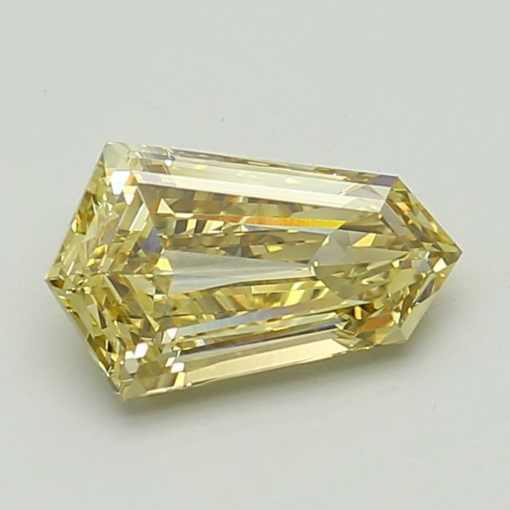 Loose Diamond - HEXAGONAL 2.64ct Fancy Yellow VVS2: Loose Diamond - HEXAGONAL 2.64ct Fancy Yellow VVS2 Source: This is a real non-mined Diamond that has been grown in a lab Shape: HEXAGONAL Carats: 2.64 Color: Fancy Yellow Certification: IGI Video: