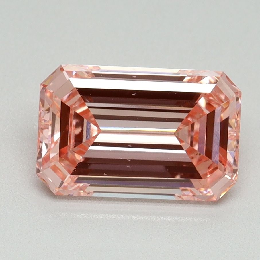 Loose Diamond - EMERALD 2.01ct Fancy Vivid Pink VS2: Loose Diamond - EMERALD 2.01ct Fancy Vivid Pink VS2 Source: This is a real non-mined Diamond that has been grown in a lab Shape: EMERALD Carats: 2.01 Color: Fancy Vivid Pink Certification: IGI Video: