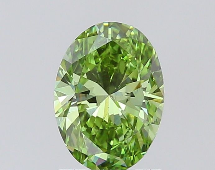 Loose Diamond - OVAL 1.06ct Fancy Vivid Green VS1: Loose Diamond - OVAL 1.06ct Fancy Vivid Green VS1 Source: This is a real non-mined Diamond that has been grown in a lab Shape: OVAL Carats: 1.06 Color: Fancy Vivid Green Certification: IGI The Diamond