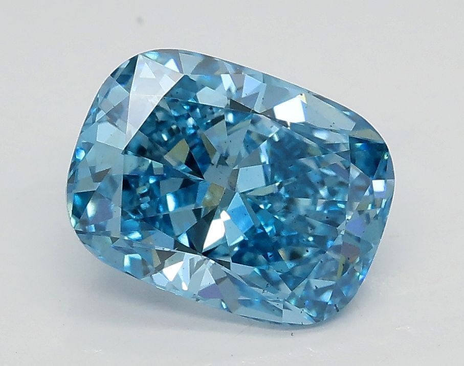 Loose Diamond - CUSHION BRILLIANT 1.71ct Fancy Vivid Blue SI1: Loose Diamond - CUSHION BRILLIANT 1.71ct Fancy Vivid Blue SI1 Source: This is a real non-mined Diamond that has been grown in a lab Shape: CUSHION BRILLIANT Carats: 1.71 Color: Fancy Vivid Blue Certif