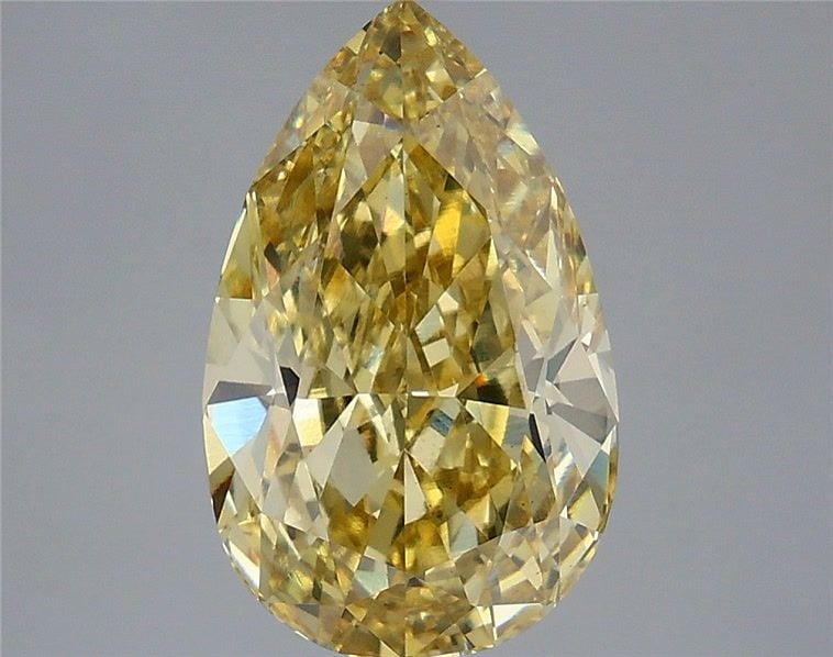 Loose Diamond - PEAR 3.79ct Fancy Intense Yellow VS1: Loose Diamond - PEAR 3.79ct Fancy Intense Yellow VS1 Source: This is a real non-mined Diamond that has been grown in a lab Shape: PEAR Carats: 3.79 Color: Fancy Intense Yellow Certification: IGI Video